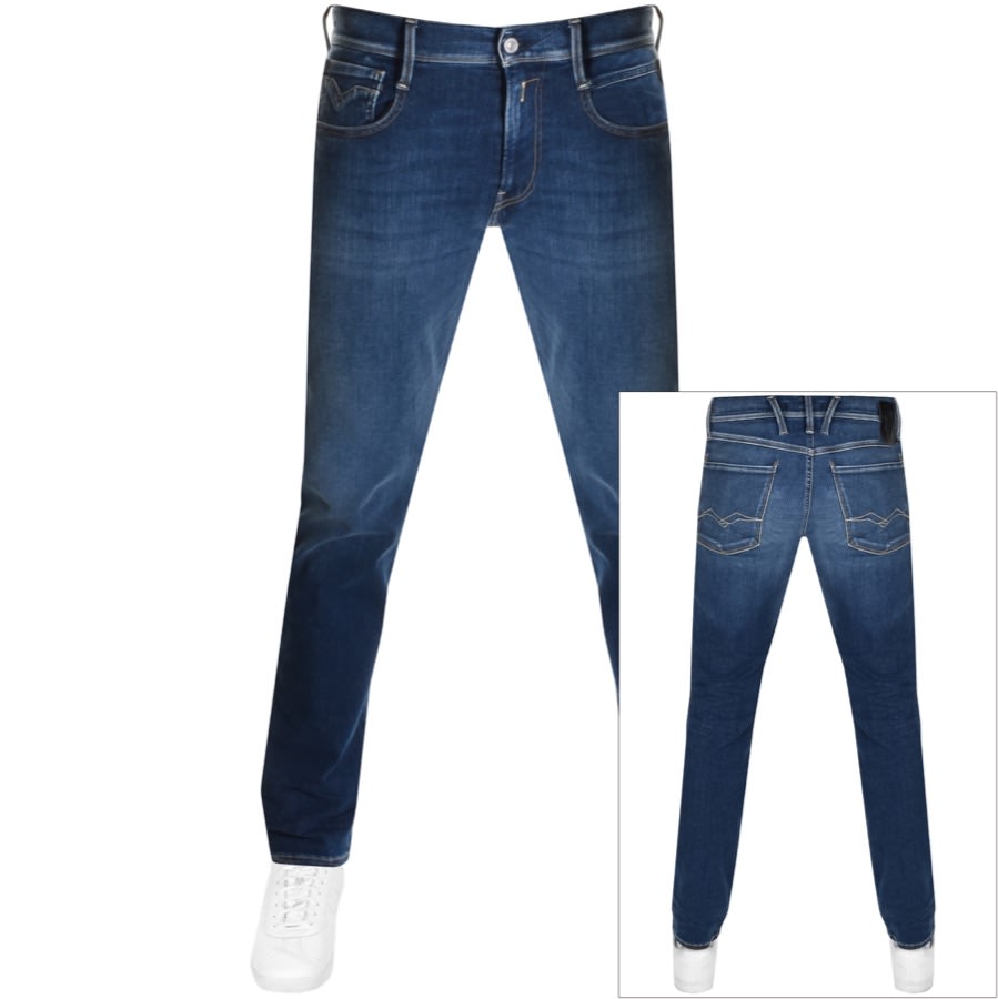 Alternative Image for ProductReplay Anbass Hyperflex Jeans Blue1